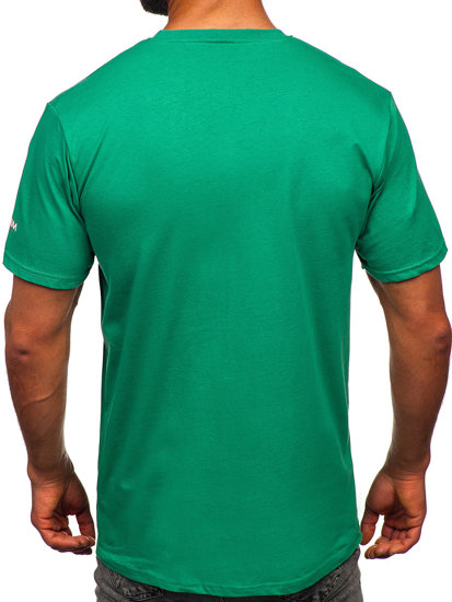 Tricou din bumbac verde Bolf 14731