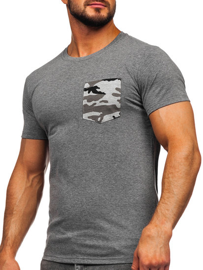 Tricou grafit cu imprimeu army Bolf 8T85