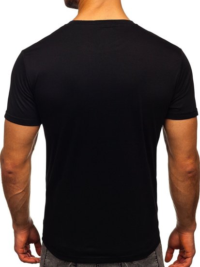 Tricou negru cu imprimeu Bolf KS2385