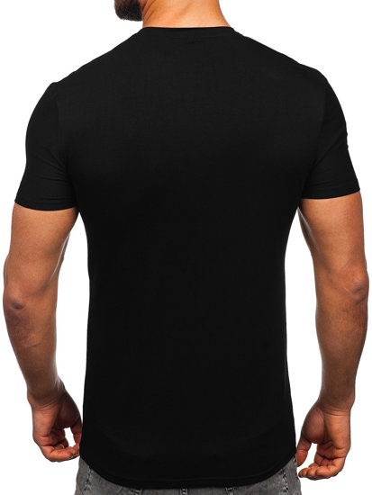 Tricou negru cu imprimeu Bolf MT3050