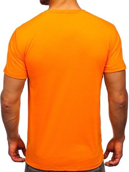 Tricou portocaliu cu imprimeu Bolf Y70013