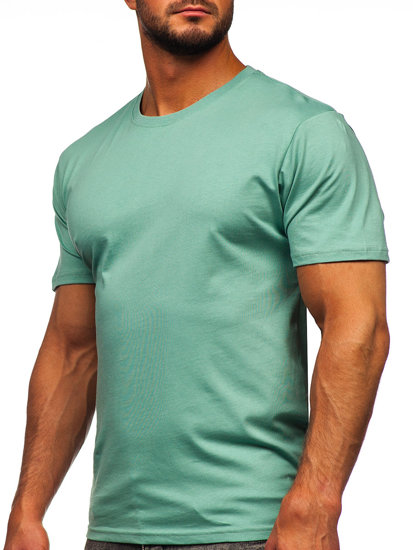 Tricou verde-mentă bumbac Bolf 0001