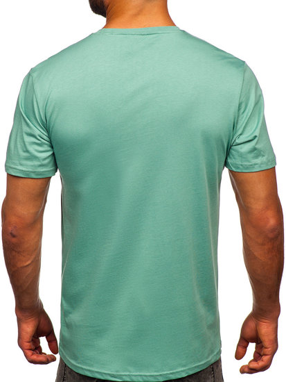 Tricou verde-mentă bumbac Bolf 0001