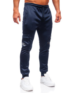  Pantaloni joggers cargo călduroși bleumarin Bolf HW2206