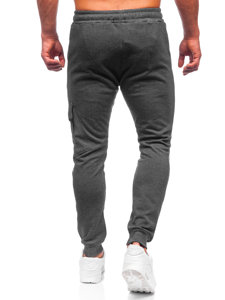  Pantaloni joggers cargo călduroși grafit Bolf HW2173