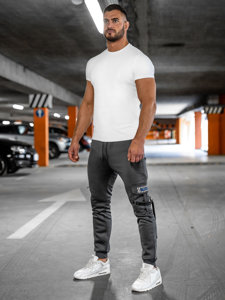  Pantaloni joggers cargo grafit Bolf HW2206