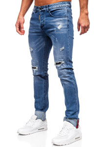 Blugi albaștri slim fit pentru bărbați Bolf MP0126B