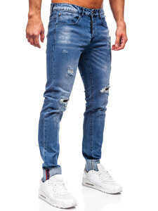 Blugi albaștri slim fit pentru bărbați Bolf MP0126B