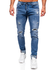 Blugi albaștri slim fit pentru bărbați Bolf MP0126B