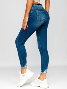 Blugi bleumarin skinny cu curea dame Bolf S3958-C