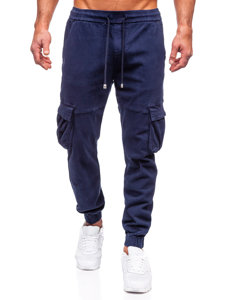 Blugi cargo joggers bleumarin Bolf MP0105BS