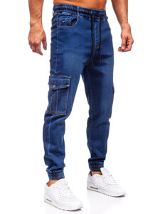 Blugi joggers cargo bleumarin Bolf 8101