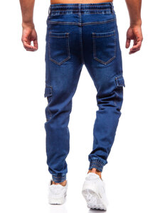 Blugi joggers cargo bleumarin Bolf 8101