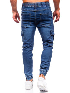 Blugi joggers cargo bleumarin Bolf 8117