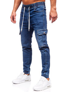 Blugi joggers cargo bleumarin Bolf 8118