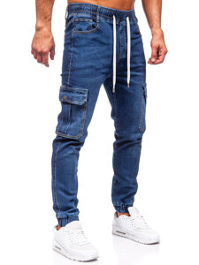 Blugi joggers cargo bleumarin Bolf 8118