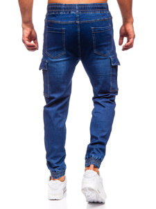 Blugi joggers cargo bleumarin Bolf 8123