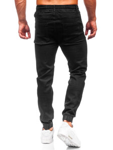 Blugi joggers cargo negri Bolf 8105