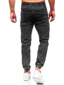 Blugi joggers cargo negri Bolf 9101