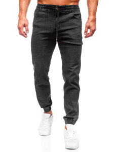 Blugi joggers cargo negri Bolf 9101