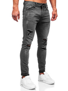 Blugi negri slim fit Bolf KS2081