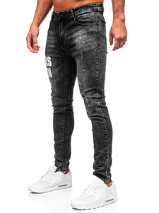 Blugi pentru bărbați Bolf TF291, negri, slim fit