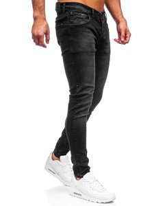 Blugi skinny fit negri Bolf R923