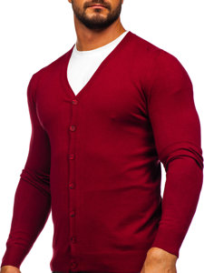 Cardigan cu fermoar bordo Bolf MM6006