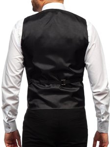 Compleu negru vestă și pantaloni Bolf 0014