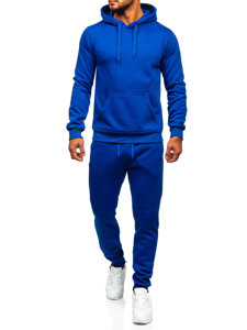 Costum de training albastru-cobalt cu glugă Bolf D003