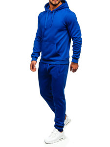 Costum de training albastru-cobalt cu glugă Bolf D003