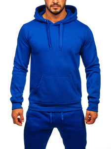 Costum de training albastru-cobalt cu glugă Bolf D003