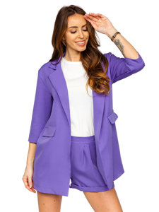 Costum elegant de vară violet dame 8895