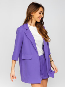 Costum elegant de vară violet dame 8895