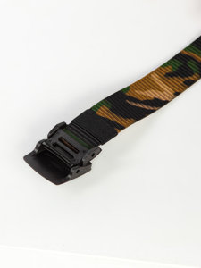 Curea din material textil army-maro Bolf 979