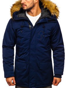 Geacă de iarnă parka alaska bleumarin Bolf HZ8109