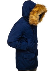 Geacă de iarnă parka alaska bleumarin Bolf HZ8109