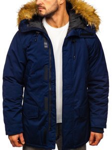 Geacă de iarnă parka alaska bleumarin Bolf HZ8109