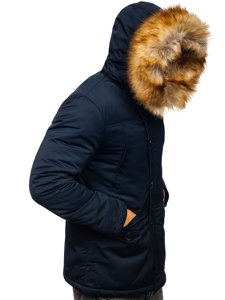 Geacă de iarnă parka alaska bleumarin Bolf JK355