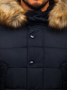 Geacă de iarnă parka alaska bleumarin Bolf JK361