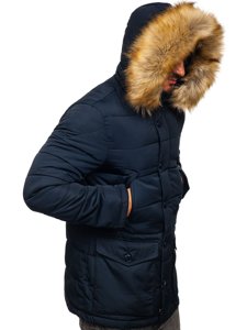 Geacă de iarnă parka alaska bleumarin Bolf JK361