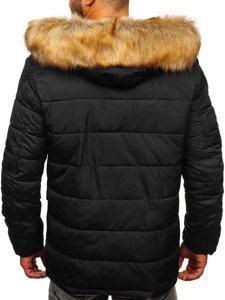 Geacă de iarnă parka alaska neagră Bolf JK361