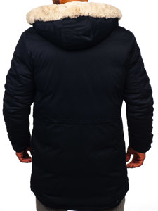 Geacă de iarnă parka bleumarin Bolf  22M317