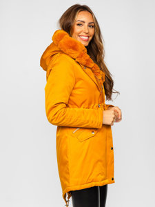 Geacă de iarnă parka camel cu glugă dame Bolf 5M762