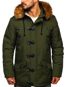 Geacă de iarnă parka verde Bolf 1888