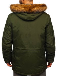 Geacă de iarnă parka verde Bolf 1888