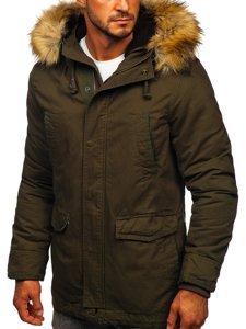 Geacă de iarnă parka verde Bolf 5284