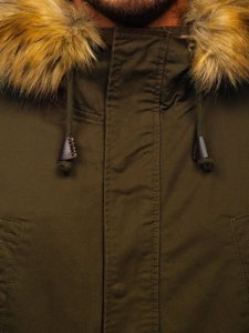 Geacă de iarnă parka verde Bolf 5284