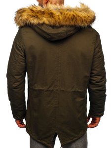 Geacă de iarnă parka verde Bolf 5284