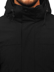 Geaca de iarna sport neagra pentru barbati cu captuseala Bolf 5M3262